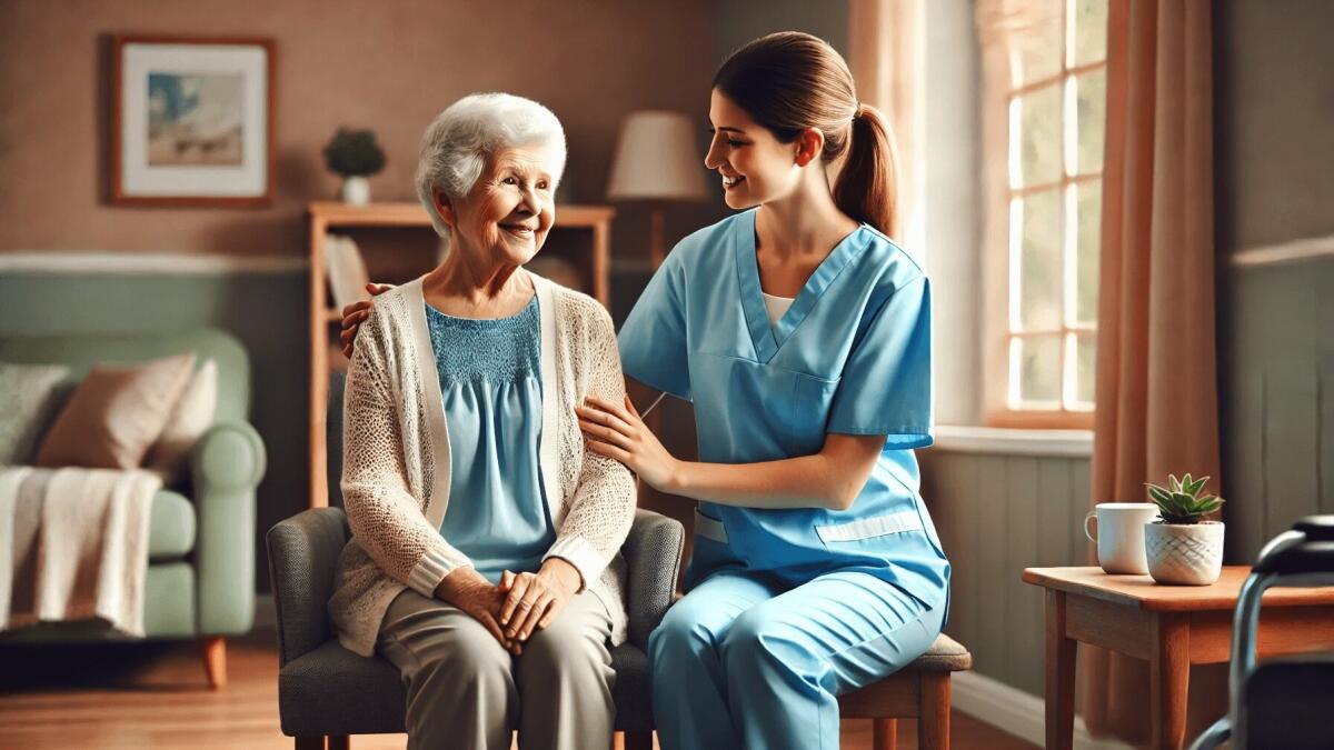 Illustration Altenpflegehelfer