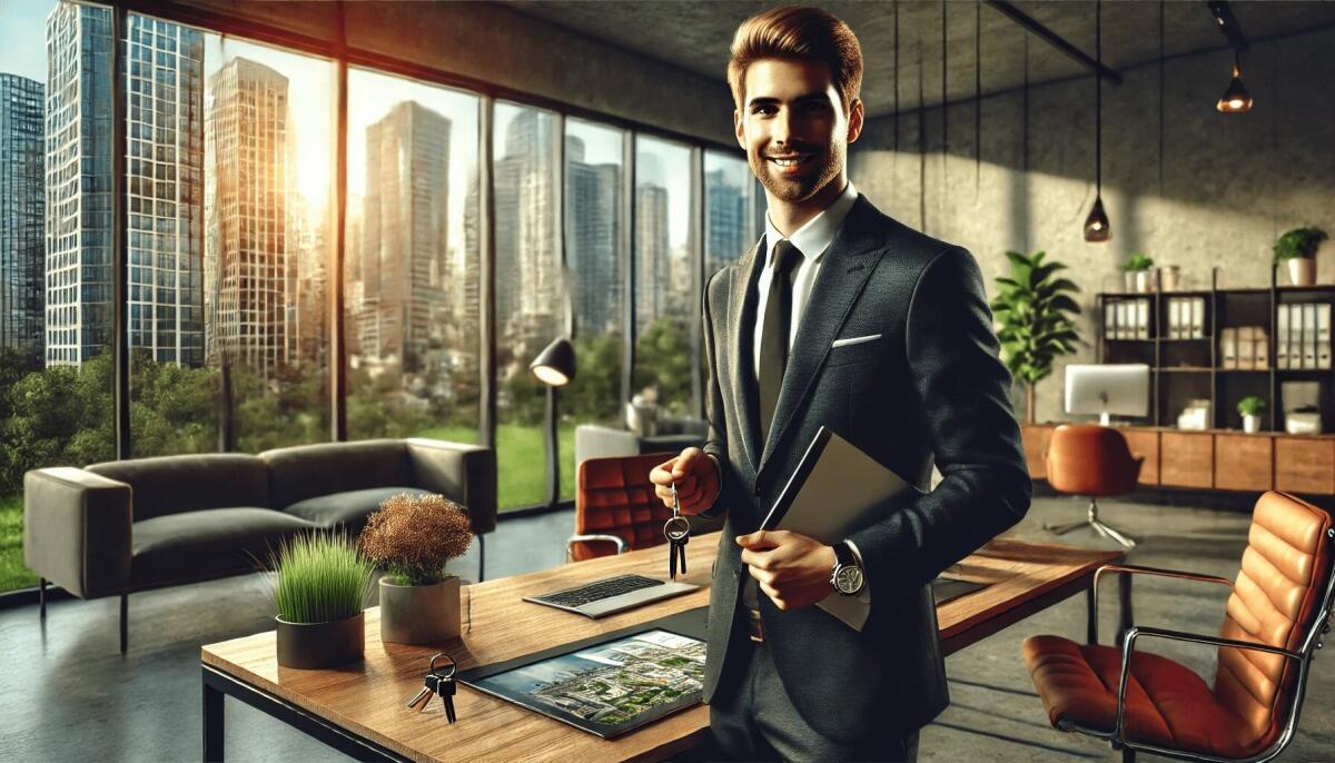 Illustration Immobilienmakler © Erstellt mit DALL·E