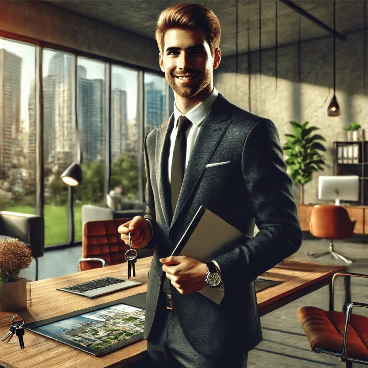 Illustration Immobilienmakler © Erstellt mit DALL·E