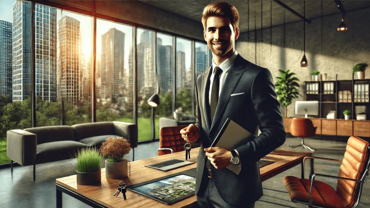 Illustration Immobilienmakler © Erstellt mit DALL·E