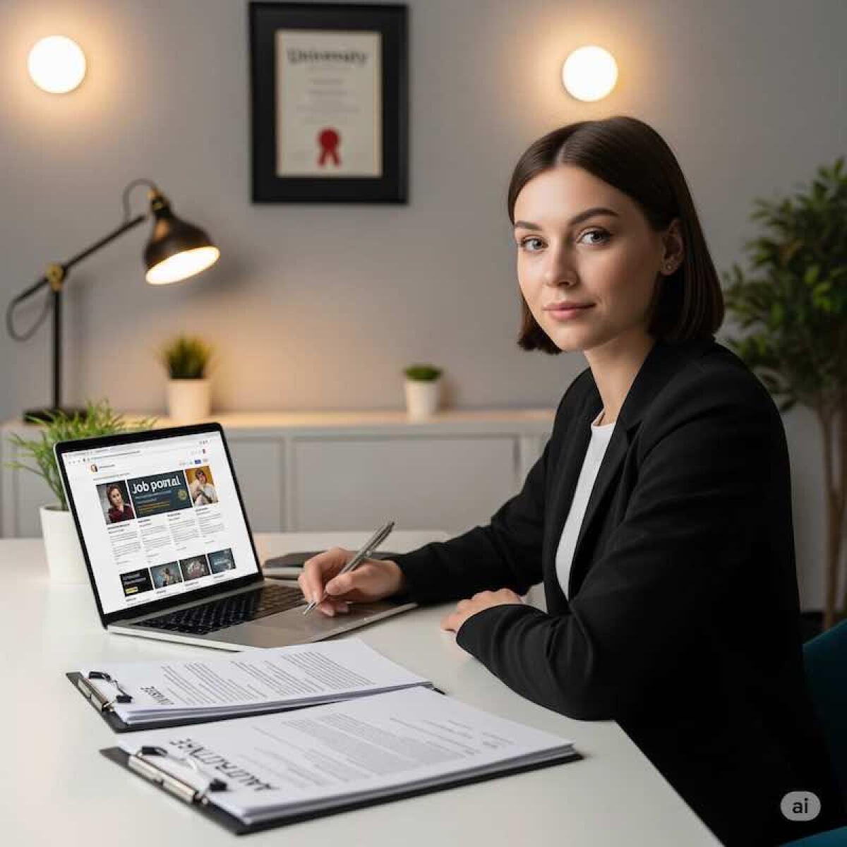 Studentin Examen © Google AI