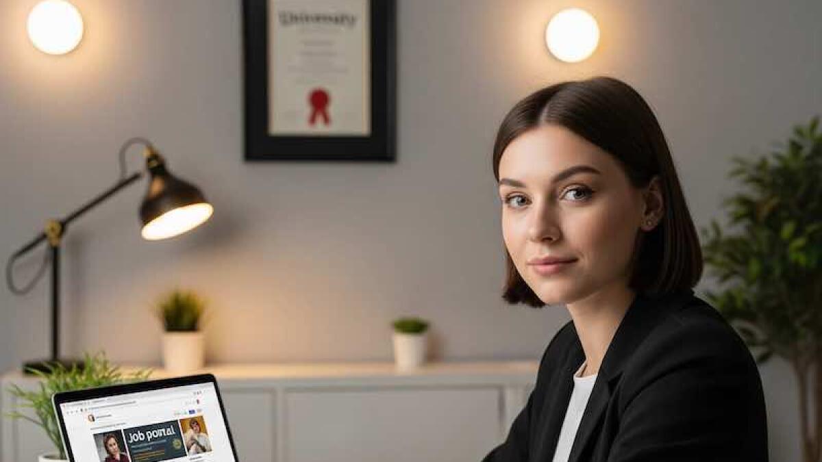 Studentin Examen &copy; Google AI